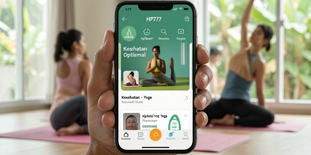 Antarmuka aplikasi Yoga HP777 yang intuitif dan mudah digunakan.