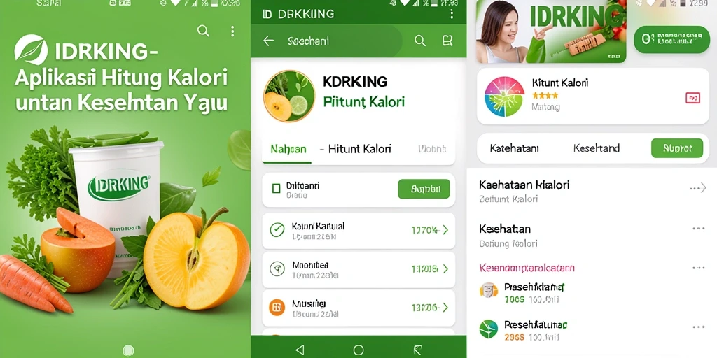 Screenshot antarmuka IDRKING saat menghitung kalori makanan.