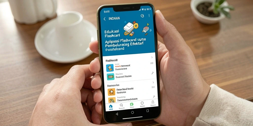 Antarmuka aplikasi Flashcard yang interaktif dan menarik.