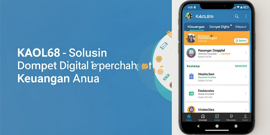Antarmuka KAOL68 yang menarik dan fungsional sebagai Dompet Digital.