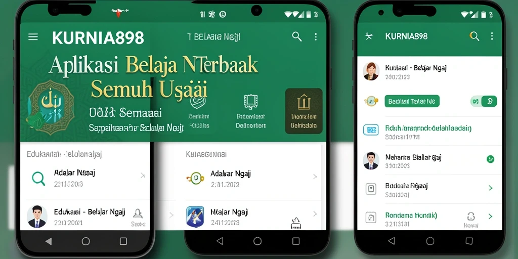 Antarmuka aplikasi KURNIA898 yang menarik dan user-friendly.
