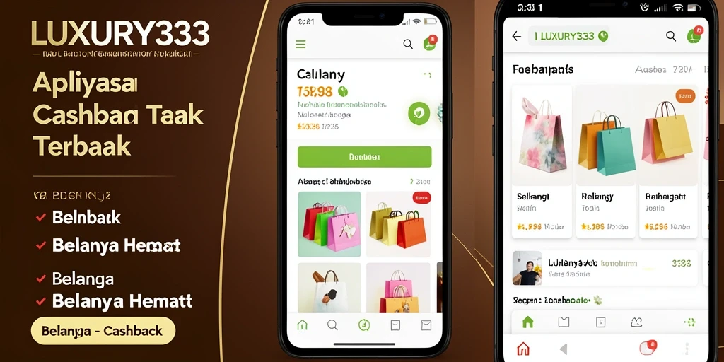 Antarmuka aplikasi LUXURY333 dengan fitur cashback yang mudah digunakan.