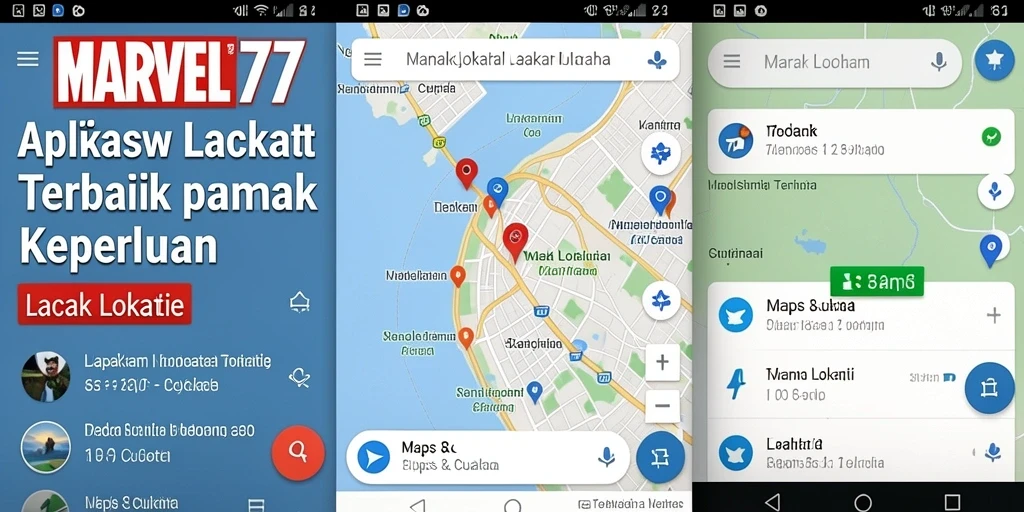 Tampilan antarmuka MARVEL77 yang sederhana dan informatif.