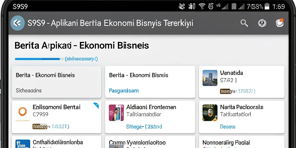 Antarmuka S9S9 menampilkan berita ekonomi terbaru dan analisis pasar.